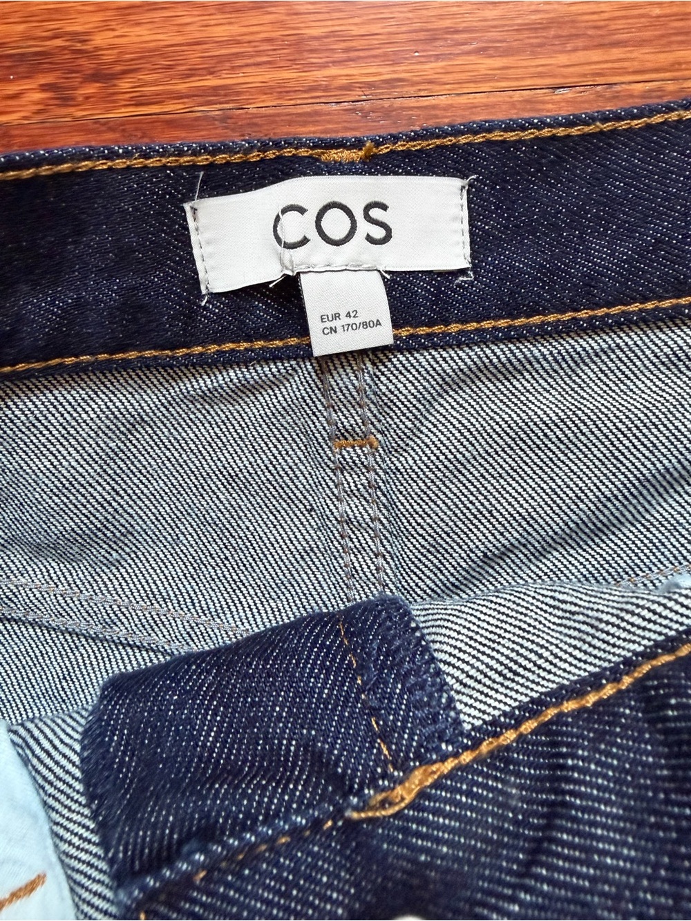 COS A-line Denim Midi Skirt in indigo / Size Eur 42 or 8-10 - Picture 3 of 5